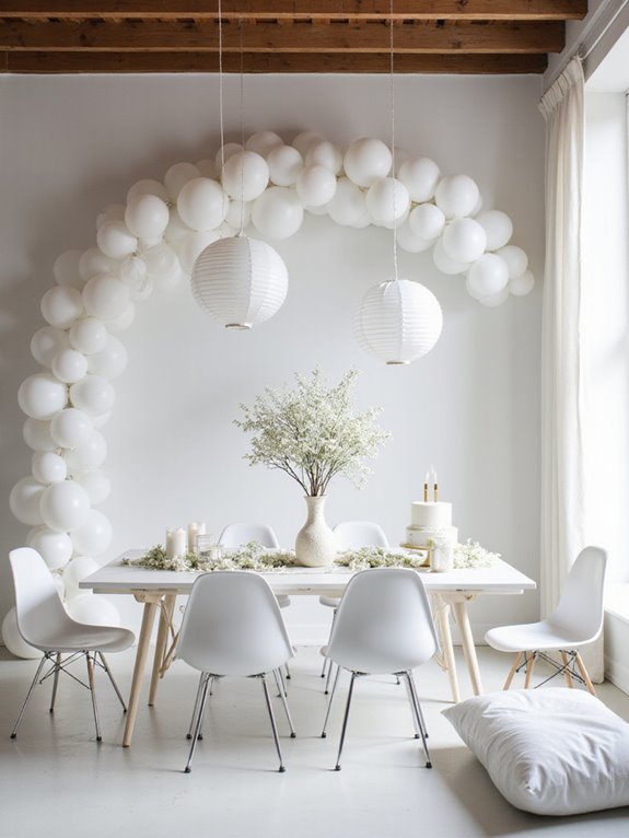 minimalist white photo backdrop