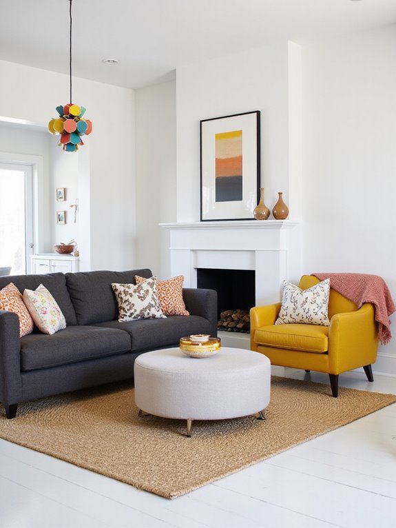 mixing patterns on couch