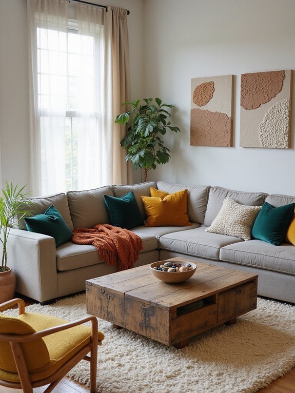 mixing textures for coziness