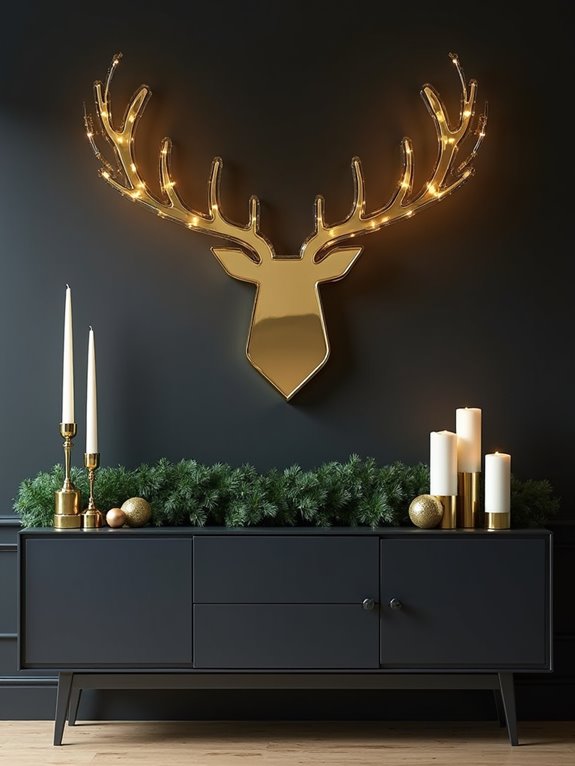 modern antler inspired decor