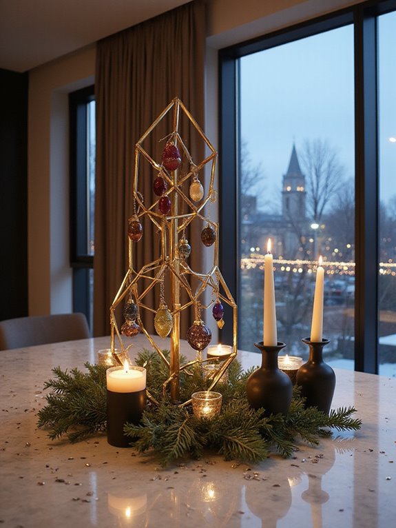 modern geometric holiday decor