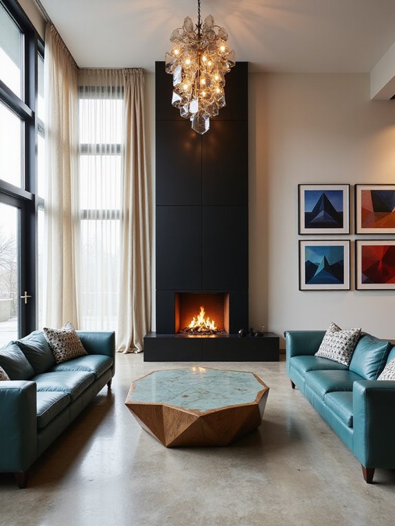 modern geometric winter decor