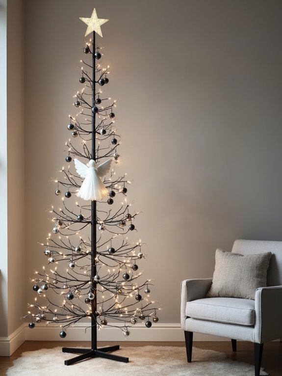 modern white and silver angels