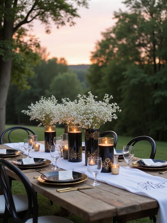 monochromatic minimalist wedding elegance