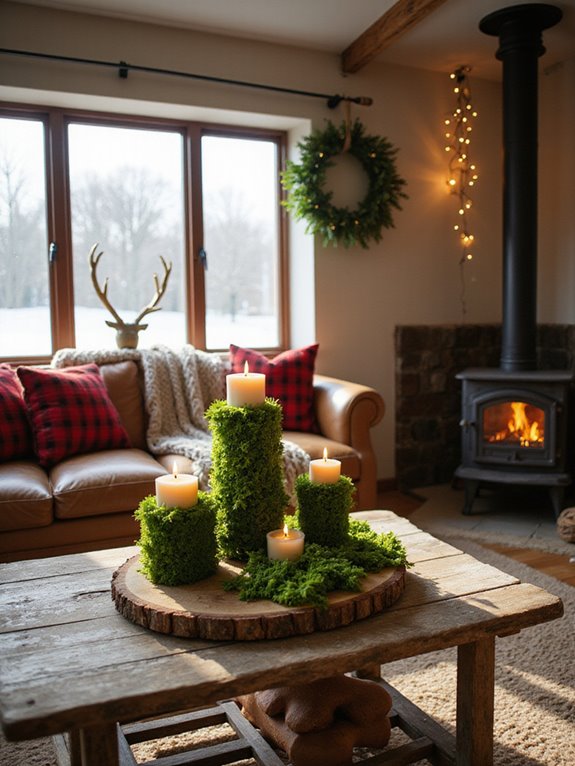 moss covered candle holders diy