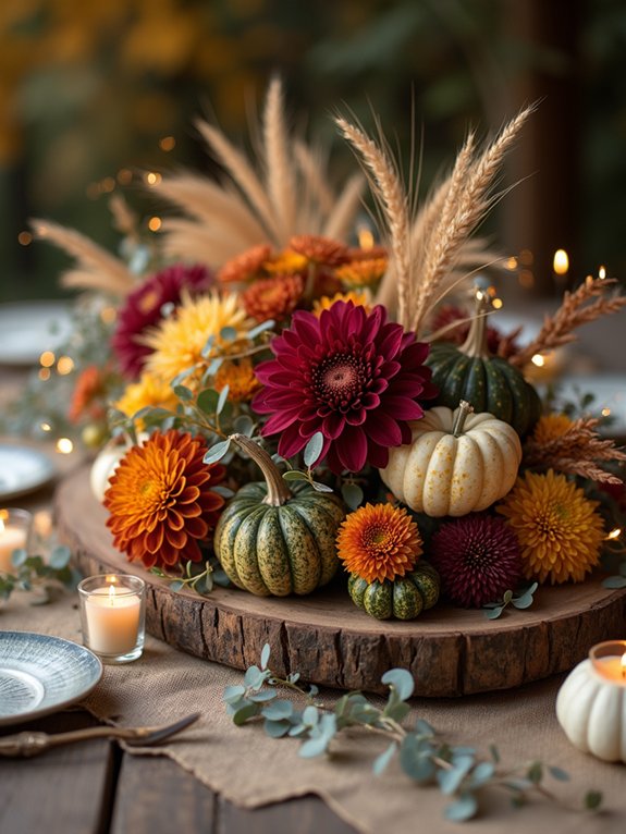 natural autumn decor accents