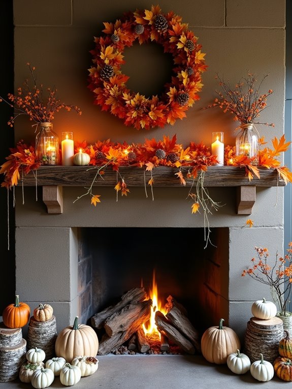 natural autumn decor elements