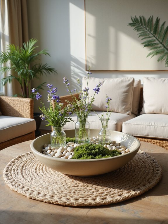 nature inspired floral centerpiece