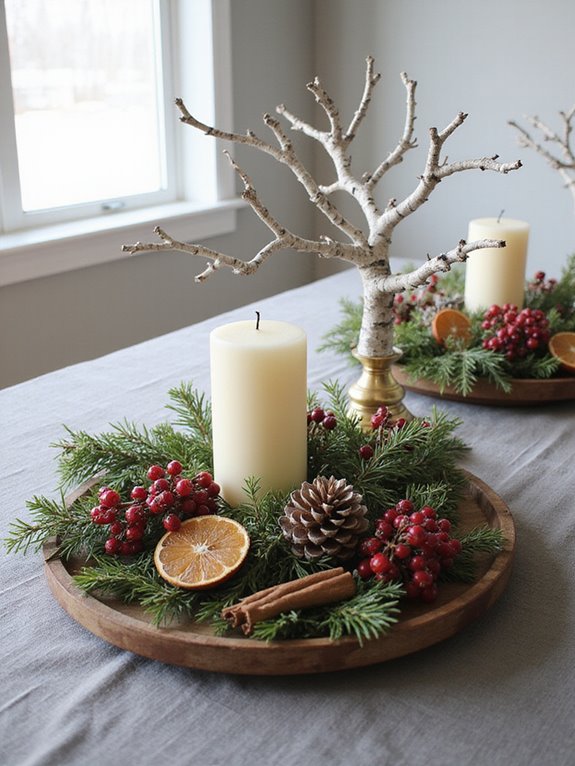 nature inspired winter decor