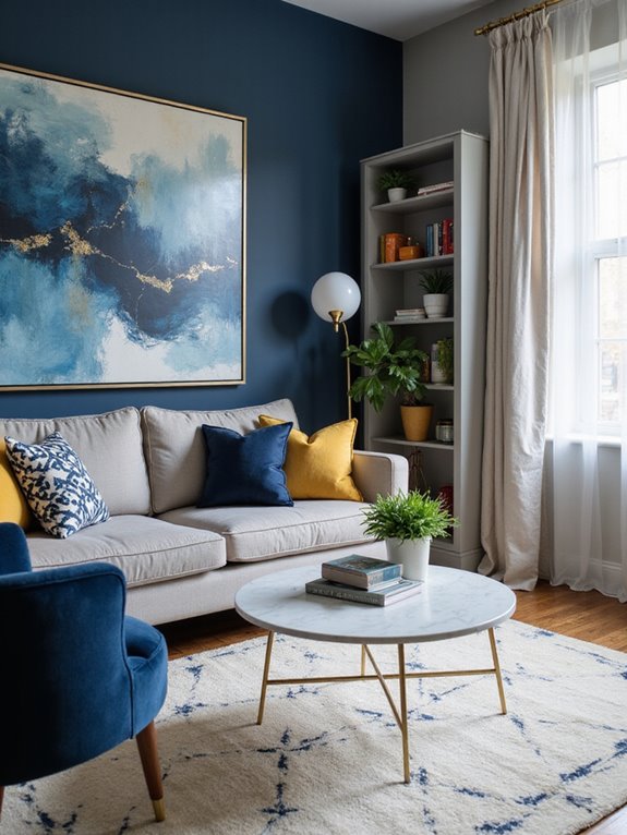 navy blue accents transform spaces