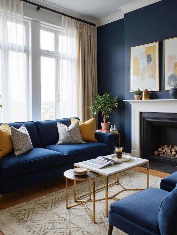 navy blue creates calm sophistication