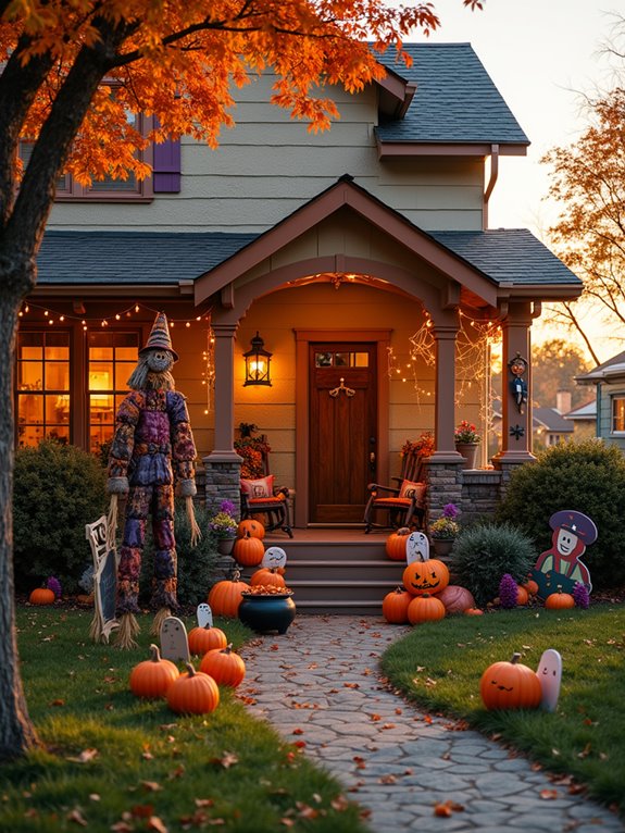 neighborhood halloween decorating collaboration