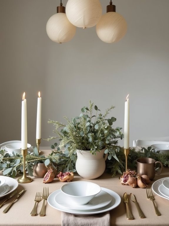 neutral elegant christmas settings