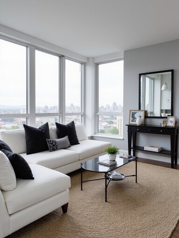 neutral pillows bold accents