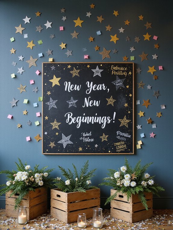 new year s resolutions wall