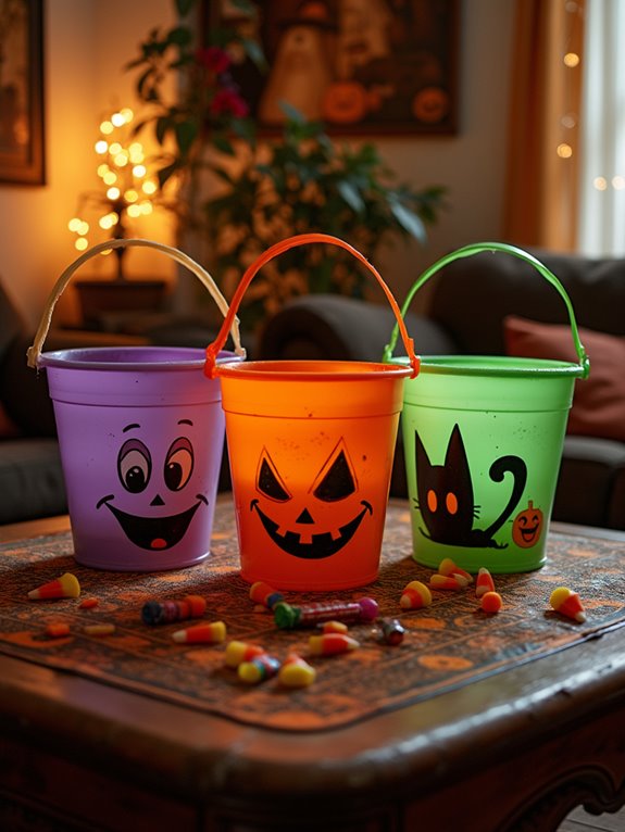 nostalgic halloween trick or treat buckets