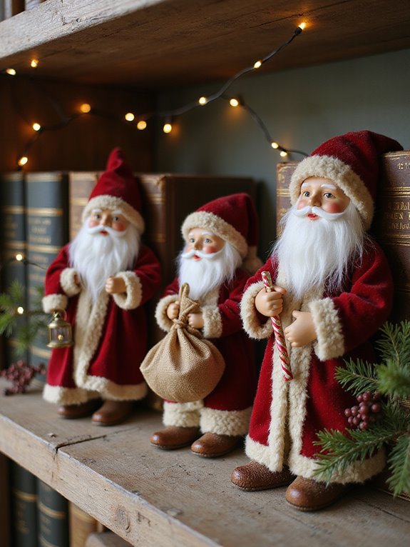 nostalgic vintage santa figurines