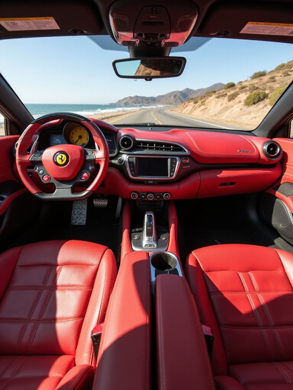 opulent red car interiors