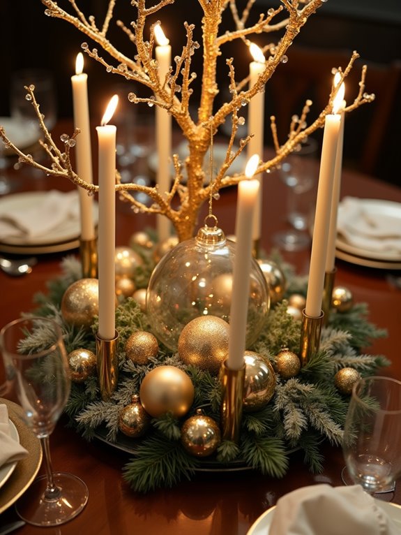 ornate opulent holiday centerpieces