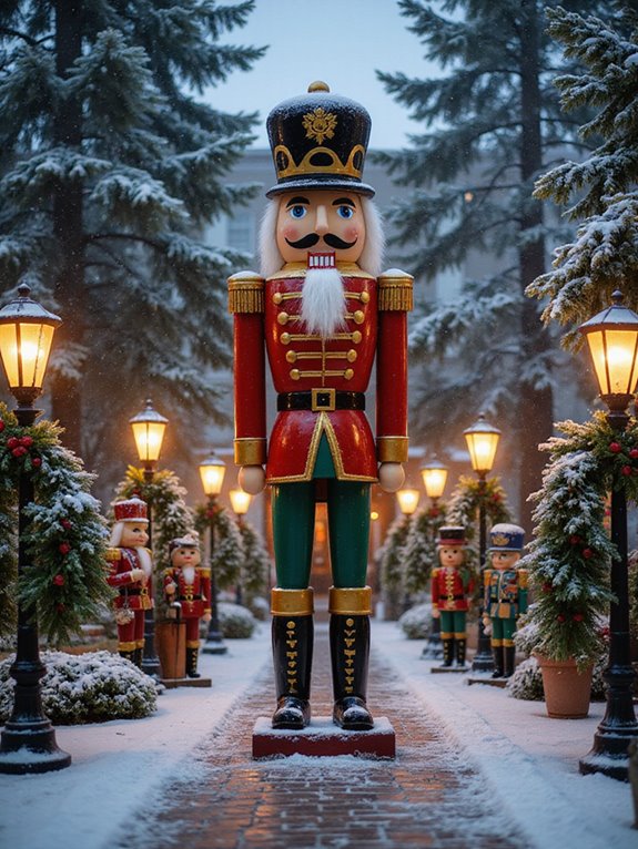 oversized nutcrackers and soldiers