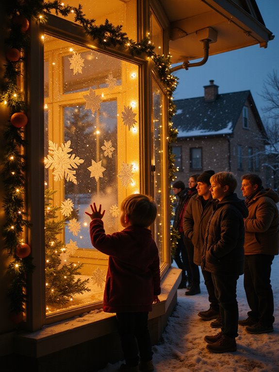 passersby enhance window decorating