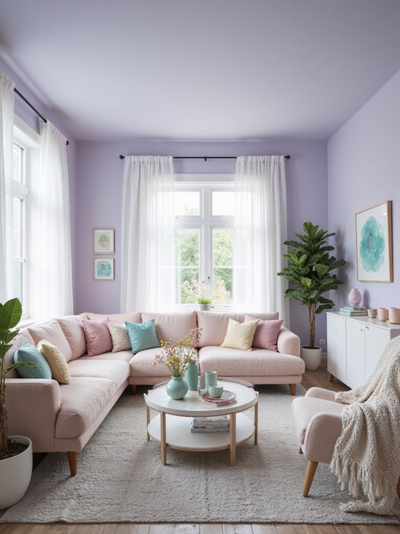 pastel living room transformation