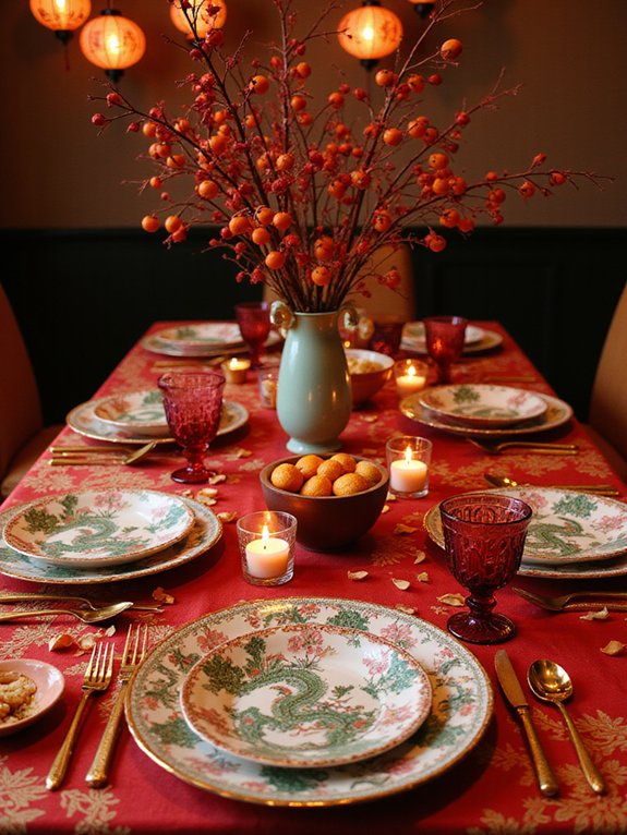 personalized festive table setting