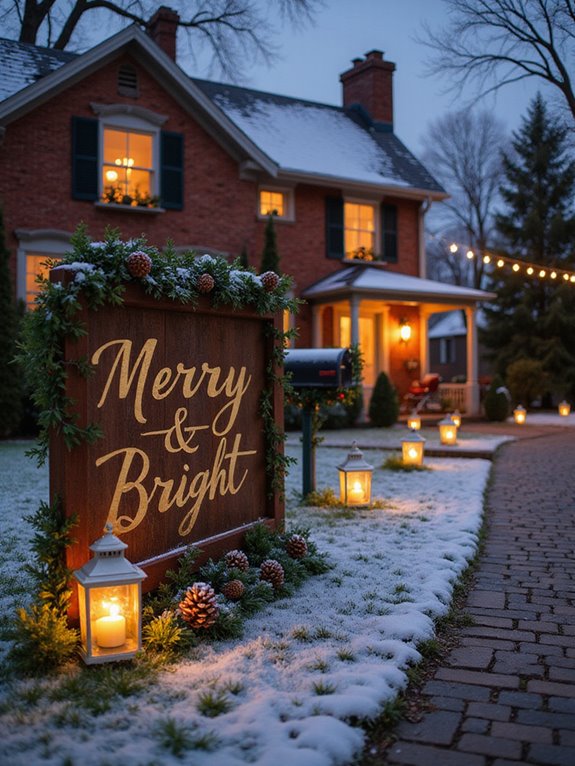 personalized festive yard signs