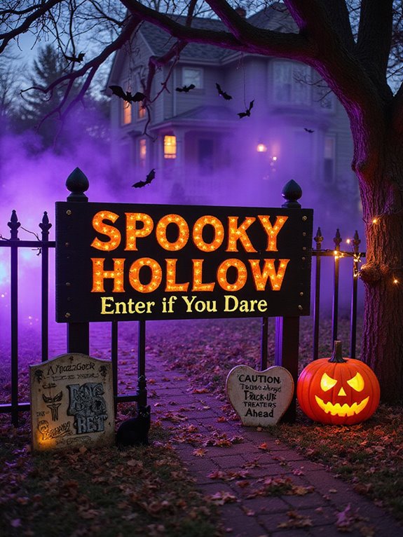 personalized halloween yard signs
