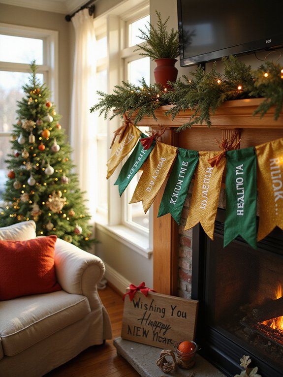 personalized holiday garland crafting