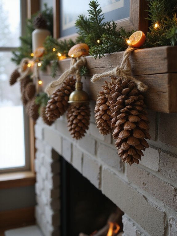 pinecone garlands for decor