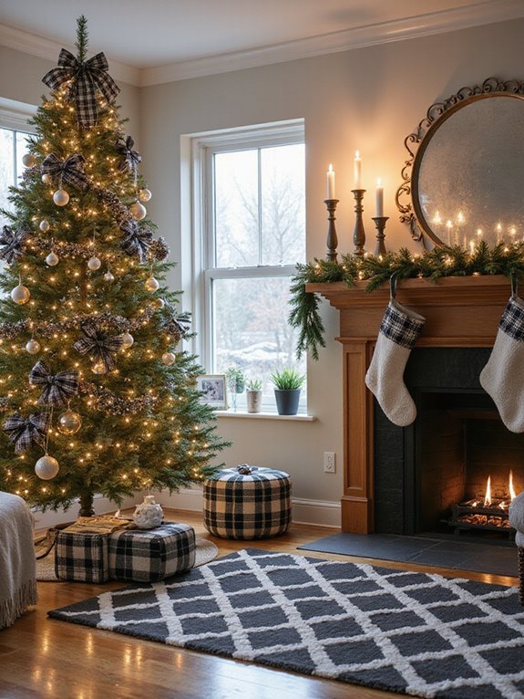 plaid candle holders charm