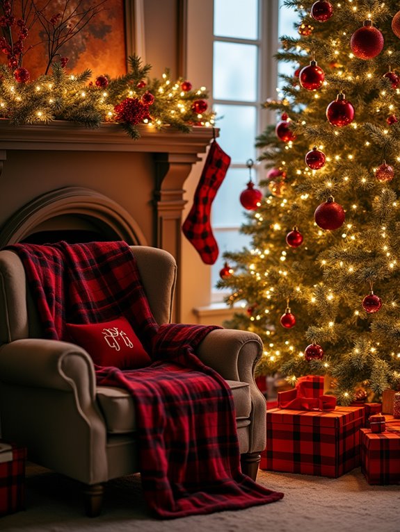 plaid sweater ornament crafting