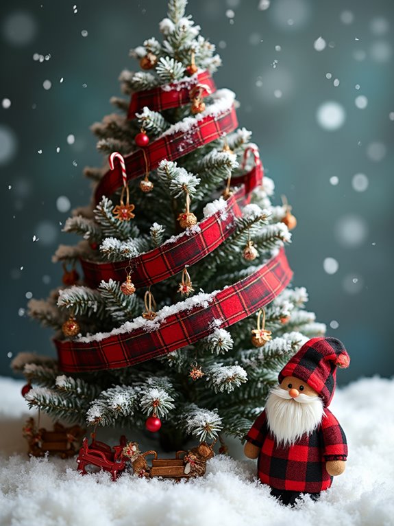 plaid themed holiday cards craft