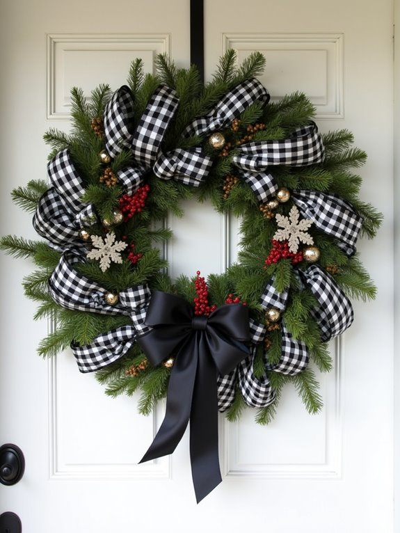 plaid wreaths for holidays