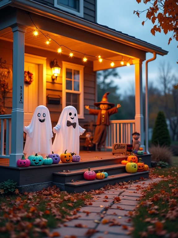 playful halloween ghost decor