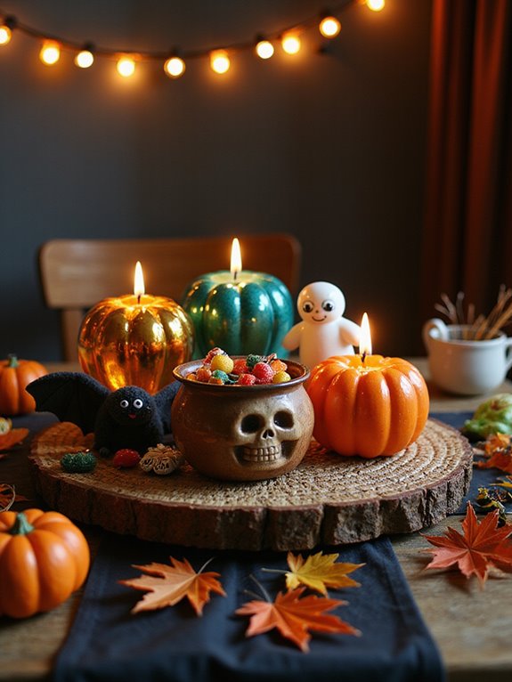 playful halloween tabletop decor