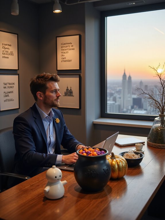 practical halloween office decor