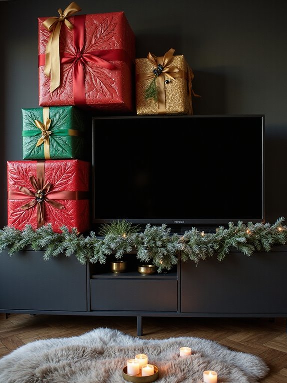 present themed festive decorations