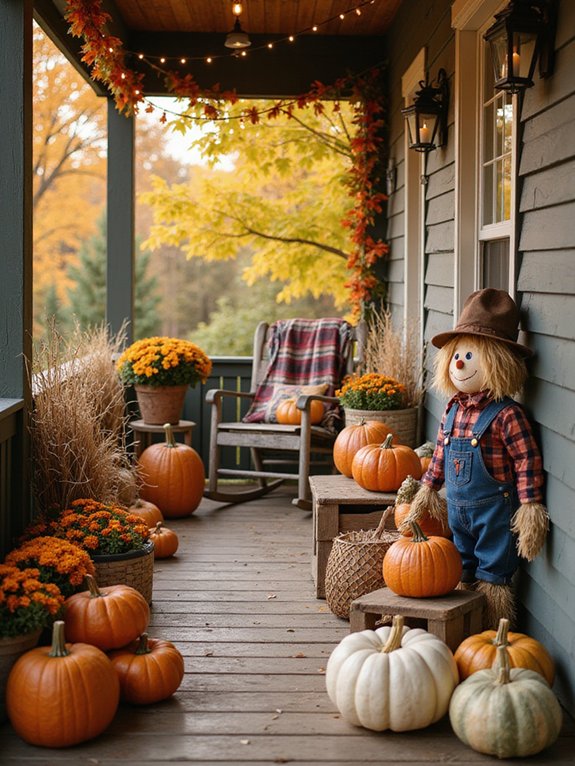 pumpkin variety and arrangement