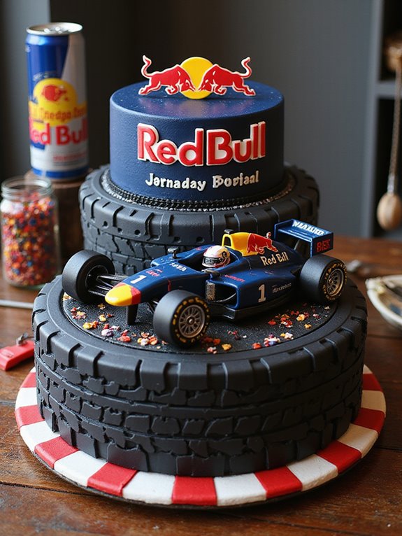 race car tire cake