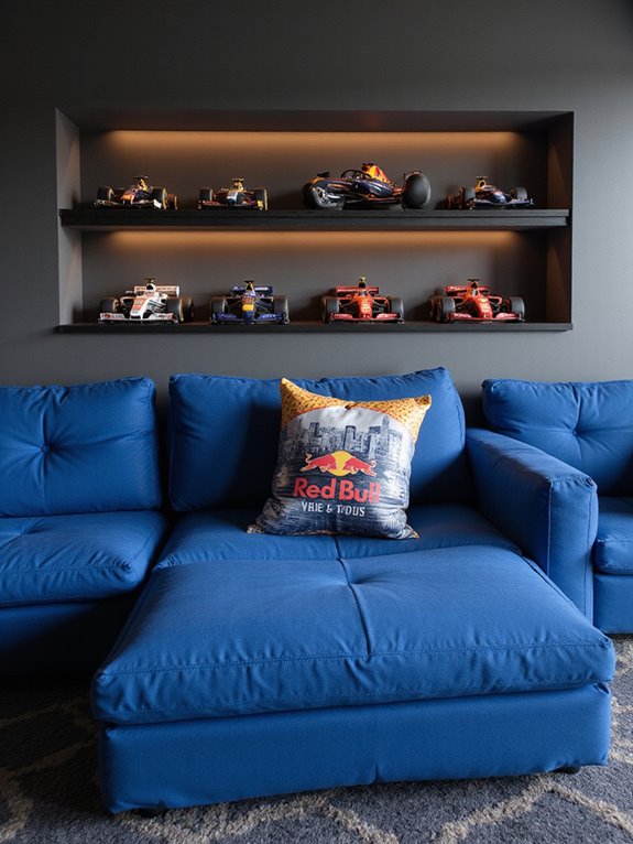racing themed decorative pillows