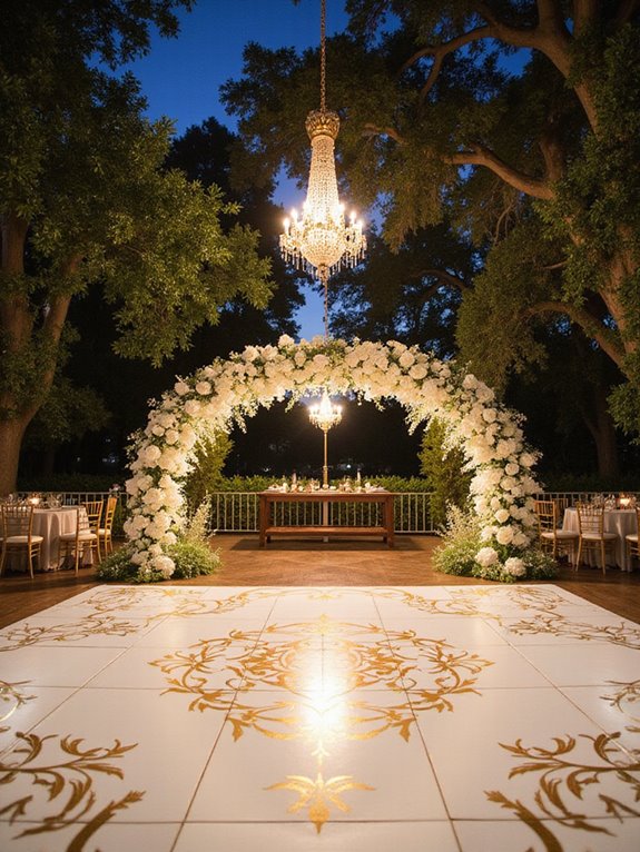 radiant white gold dance floor