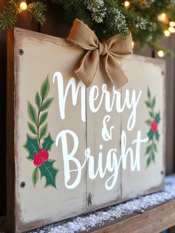 reclaimed wood christmas signs