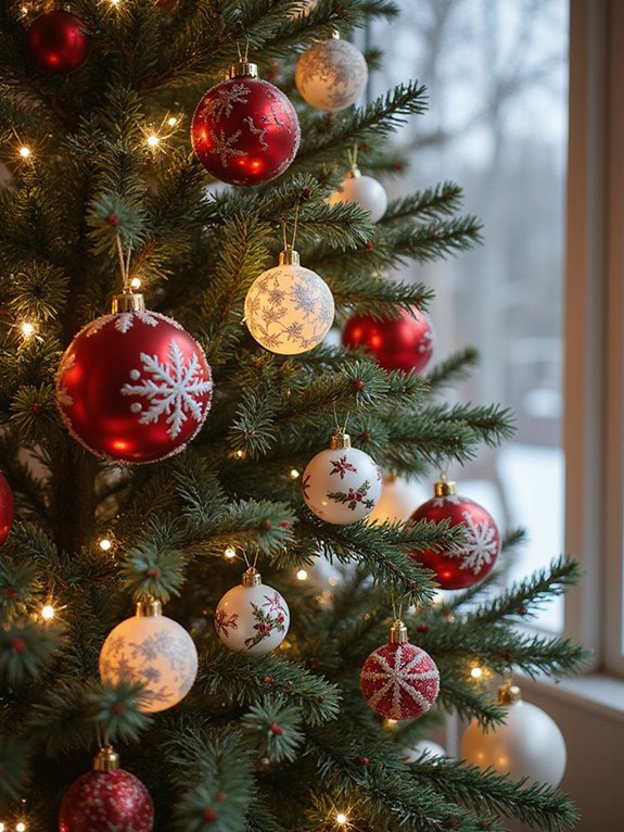 red and white decorations
