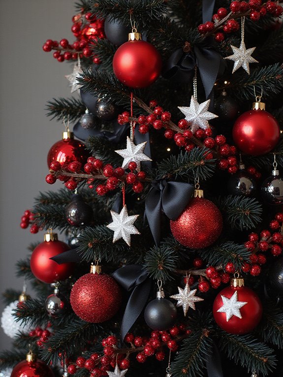 red and white ornaments