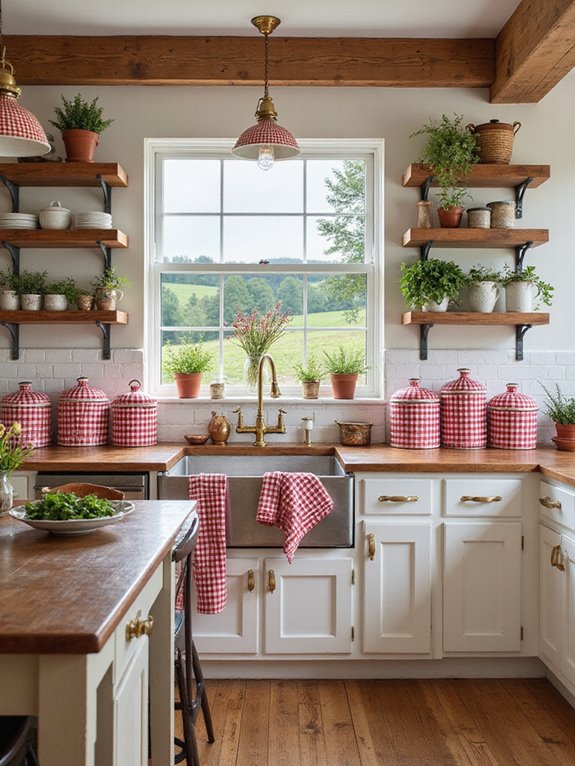 red gingham kitchen inspiration