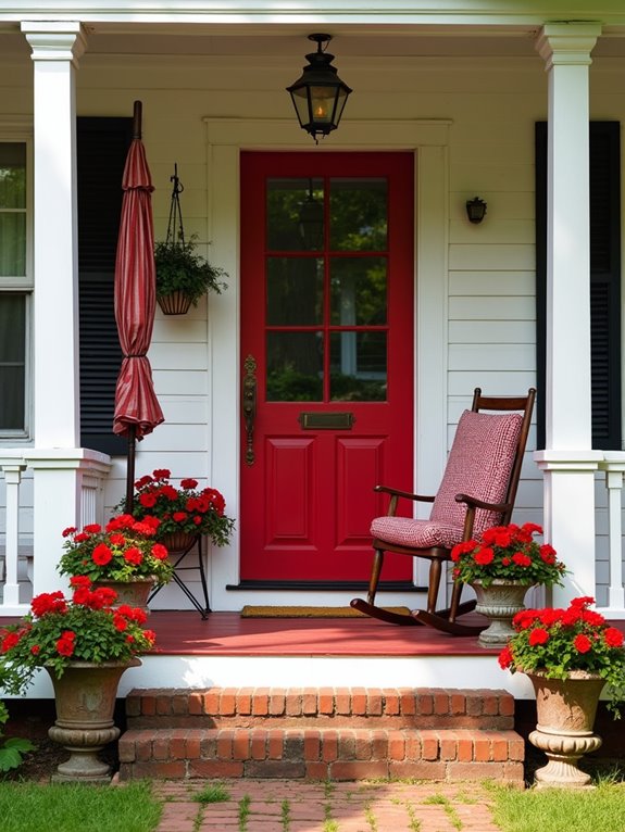 red porch decor inspiration