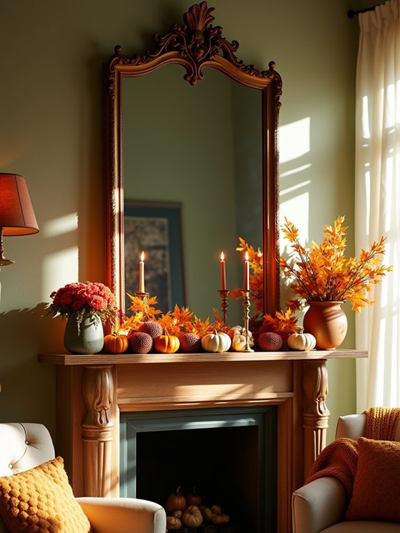 reflective autumn home decor