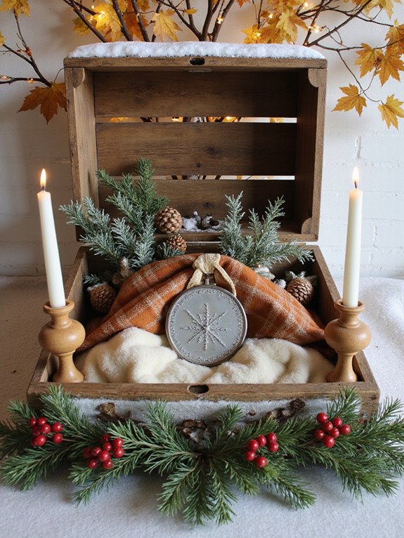 repurposed crates for storage